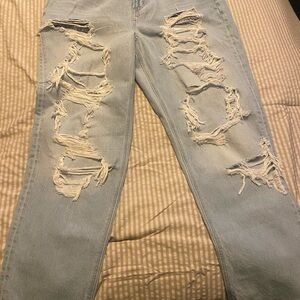 Distressed Light Blue Women's Jeans